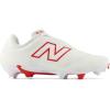 imageNew Balance UnisexAdult Burnx4 Lacrosse ShoeWhiteRed