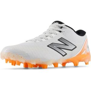 imageNew Balance Mens Freezelx V5 Low Lacrosse ShoeWhiteHot MangoBlack
