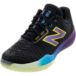 imageNew Balance Mens FuelCell 996 V4 Hard Court Tennis ShoeBlackPurple FadeCoastal Blue