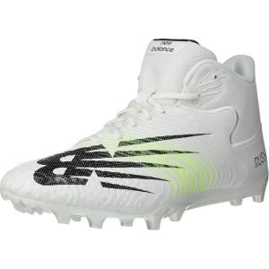 imageNew Balance Mens Rush V3 Mid Lacrosse ShoeWhiteBleached Lime Glow