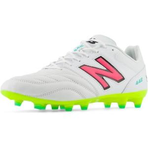 imageNew Balance Mens 442 V2 Team FG Soccer ShoeWhiteHiliteNeon Pink