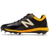 imageNew Balance Mens 4040 V5 Metal Baseball ShoeBlackYelllow