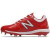 imageNew Balance Mens 4040 V5 Metal Baseball ShoeRedWhite
