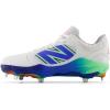 imageNew Balance Mens Fresh Foam X 3000 V7 Baseball ShoeWhiteElectric JadeBright Lapis