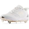 imageNew Balance Womens Fresh Foam Velo V3 Softball ShoeWhiteChampagne Metallic