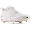 imageNew Balance Womens Fresh Foam Velo V3 Softball ShoeWhiteChampagne Metallic