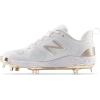 imageNew Balance Womens Fresh Foam Velo V3 Softball ShoeWhiteChampagne Metallic