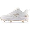 imageNew Balance Womens Fresh Foam Velo V3 Softball ShoeWhiteChampagne Metallic