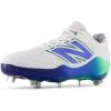 imageNew Balance Mens Fresh Foam X 3000 V7 Baseball ShoeWhiteElectric JadeBright Lapis