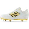 imageNew Balance Mens Fresh Foam X 3000 V7 Baseball ShoeWhiteMetallic GoldThunder