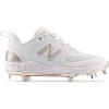 imageNew Balance Womens Fresh Foam Velo V3 Softball ShoeWhiteChampagne Metallic