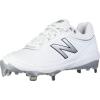 imageNew Balance Womens Fuse V2 Metal Softball ShoeWhiteSilver