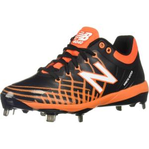 imageNew Balance Mens 4040 V5 Metal Baseball ShoeBlack  Orange