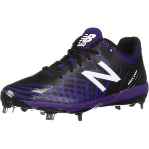 imageNew Balance Mens 4040 V5 Metal Baseball ShoeBlackPurple