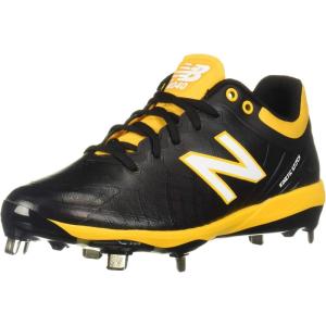 imageNew Balance Mens 4040 V5 Metal Baseball ShoeBlackYelllow