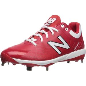 imageNew Balance Mens 4040 V5 Metal Baseball ShoeRedWhite