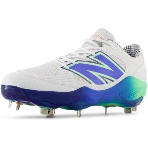 imageNew Balance Mens Fresh Foam X 3000 V7 Baseball ShoeWhiteElectric JadeBright Lapis