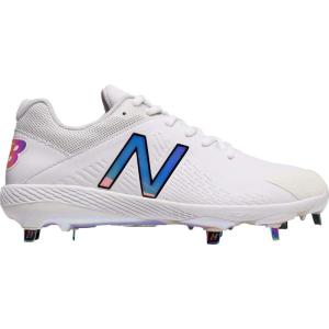 imageNew Balance Womens Fuse V1 Metal Softball ShoeWhiteIridescent