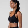 imageNew Balance 3 Pack Sports Bra Sostn Deportivo Ladies Core Cami Yoga WorkoutHeatherBlackBlack