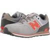 imageNew Balance Boys 574 V1 Laceup SneakerGreyOrangeGreen