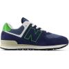 imageNew Balance Boys 574 V1 Laceup SneakerNb NavyAlpine Green