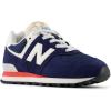 imageNew Balance Boys 574 V1 Laceup SneakerNb NavyBlast Red