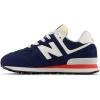 imageNew Balance Boys 574 V1 Laceup SneakerNb NavyBlast Red