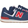 imageNew Balance Boys 574 V1 Laceup SneakerNb NavyTeam Red