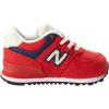 imageNew Balance Boys 574 V1 Laceup SneakerRedNavy