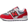 imageNew Balance Boys 574 V1 Laceup SneakerTrue RedLight Aluminum