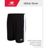 imageNew Balance Boys Athletic Shorts  2 Pack MoistureWicking Performance Mesh Running and Sports Shorts for Boys for 420Black Bright White