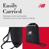 imageNew Balance Drawstring Backpack Small Gym Travel Bag with Front Zip Pocket Sports Cinch Sack for Men and Women Black 175 InchBlack