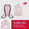 imageNew Balance Drawstring Backpack Small Gym Travel Bag with Front Zip Pocket Sports Cinch Sack for Men and Women Black 175 InchBlush
