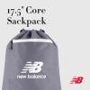 imageNew Balance Drawstring Backpack Small Gym Travel Bag with Front Zip Pocket Sports Cinch Sack for Men and Women Black 175 InchGrey