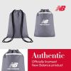 imageNew Balance Drawstring Backpack Small Gym Travel Bag with Front Zip Pocket Sports Cinch Sack for Men and Women Black 175 InchGrey