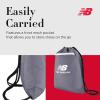 imageNew Balance Drawstring Backpack Small Gym Travel Bag with Front Zip Pocket Sports Cinch Sack for Men and Women Black 175 InchGrey