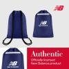imageNew Balance Drawstring Backpack Small Gym Travel Bag with Front Zip Pocket Sports Cinch Sack for Men and Women Black 175 InchNavy