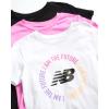 imageNew Balance Girls Athletic TShirt  3 Pack Active Performance Short Sleeve Sports Tee Bundle Sizes 716WhitePinkBlack