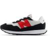 imageNew Balance Kids 237 V1 Lace Up SneakerGrey MatterTrue Red