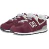 imageNew Balance Kids 574 Core Bungee SneakerBurgundyWhite