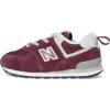 imageNew Balance Kids 574 Core Bungee SneakerBurgundyWhite