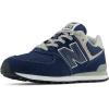 imageNew Balance Kids 574 Core LaceUp SneakerNavywhitelight Grey