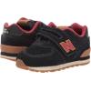 imageNew Balance Kids 574 V1 Classic Hook and Loop SneakerBlackEarth Red