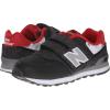 imageNew Balance Kids 574 V1 Classic Hook and Loop SneakerBlackRed