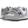 imageNew Balance Kids 574 V1 Classic Hook and Loop SneakerGreyNavy
