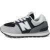 imageNew Balance Kids 574 V1 Familiar Ground Laceup SneakerBlacktopWhite
