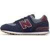 imageNew Balance Kids 574 V1 Familiar Ground Laceup SneakerTeam NavyNb Burgundy