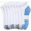 imageNew Balance Kids Performance Cushioned Low Cut Socks8 PairsBreathable Mesh Arch SupportAll White