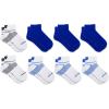 imageNew Balance Kids Performance Cushioned Low Cut Socks8 PairsBreathable Mesh Arch SupportBlueWhite