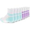 imageNew Balance Kids Performance Cushioned Low Cut Socks8 PairsBreathable Mesh Arch SupportWhite